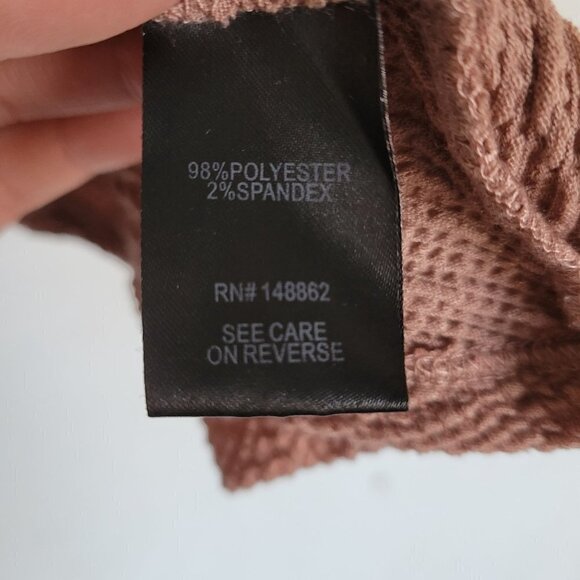 Torrid Dusty Pink Textured Smocked Off Shoulder Babydoll Top CrissCross Surplice - Picture 11 of 13